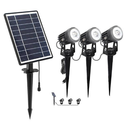 Lampe solaire pour éclairage extérieur - Spot solaire extérieur avec Piquet