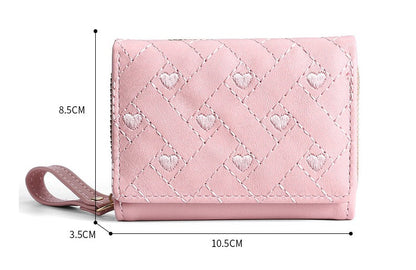 Petit portefeuille femme cœur