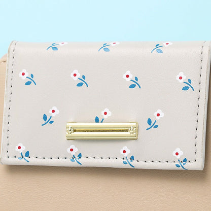 Petit portefeuille à fleurs femme