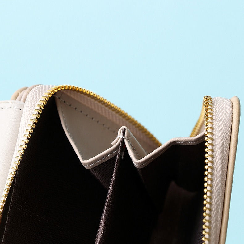 Petit portefeuille à fleurs femme