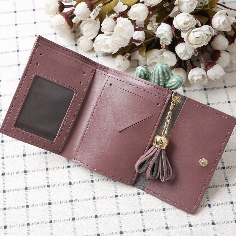 Petit portefeuille a rabat classique