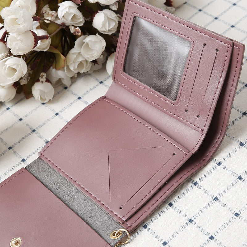 Petit portefeuille a rabat classique