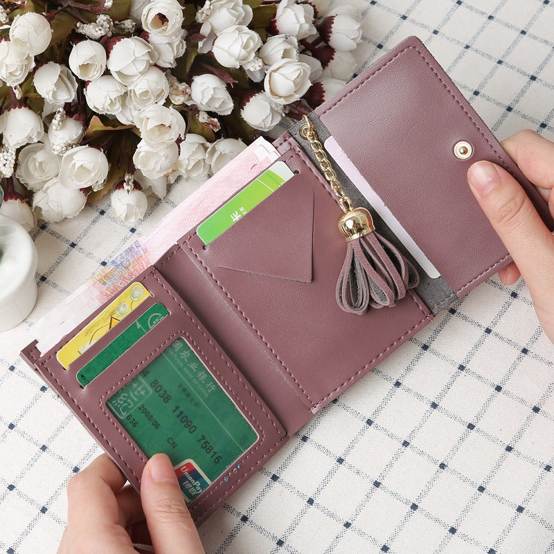 Petit portefeuille a rabat classique